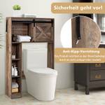 Toilettenschrank mit Schiebetür Braun - Holzwerkstoff - 17 x 128 x 84 cm