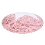 Coussin en coton lavable, ROUND STAR Rose foncé