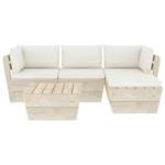 Garten-Lounge-Set (5-teilig) 3016490-7 Weiß - Holzwerkstoff - Holzart/Dekor - 60 x 30 x 60 cm