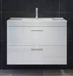 Armoire basse avec lavabo Devon Blanc - Textile - 81 x 59 x 47 cm