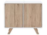 Buffet MILO Marron - Blanc - Bois manufacturé - 90 x 76 x 40 cm