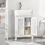 Meuble sous Vasque BZR35-W Blanc - Bois manufacturé - 50 x 60 x 33 cm