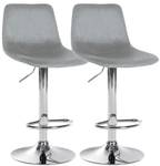 Tabouret de bar Divo Lot de 2 Gris