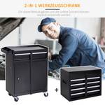 Werkzeugschrank B20-073 Schwarz - Metall - 28 x 105 x 60 cm