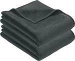 Wohndecke 2er-Pack 160730 Dunkelgrau - 100 x 150 cm