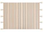 Couverture YARSELI Beige - Noir - Blanc - Fibres naturelles - 130 x 1 x 170 cm