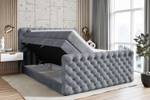 Boxspringbett BOXI8-Z KING Hellgrau - Breite: 140 cm