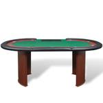 Table de poker 292052 Vert - Bois manufacturé - 107 x 81 x 208 cm