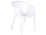 Chaise de salle à manger NAPOLI Blanc - Matière plastique - 55 x 71 x 56 cm