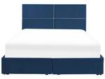 Doppelbett VERNOYES Blau - Gold - Marineblau - Breite: 188 cm