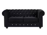 Couchgarnitur CHESTERFIELD 3er-Set Schwarz