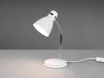 Schreibtischlampe Nachttisch Chrom Weiß Silber - Weiß