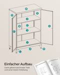 Aktenschrank Berlin Schwarz - 41 x 99 x 61 cm