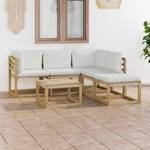 Salon de jardin 3016481-4 (lot de 6) Blanc - Bois manufacturé - Bois/Imitation - 64 x 70 x 64 cm