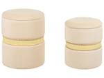 Pouf MEDFORD 2-tlg Beige - Creme