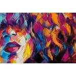 Tableau mural visage peint 30 x 45 cm