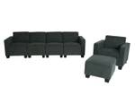 Sofa-System Couch-Garnitur Lyon 3-1-1-1 Anthrazit