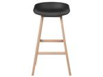 Tabouret de bar MICCO Noir - Chêne clair