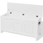 Bancs 242646 Blanc - Bois manufacturé - 32 x 51 x 96 cm