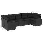 Gartensitzgruppe K6943(7-tlg) Schwarz - Massivholz - 34 x 53 x 55 cm