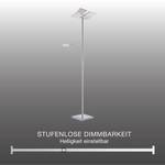 LED Deckenfluter RUBEN Silber - Metall - 62 x 196 x 62 cm