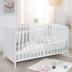 Mitwachsendes Babybett Easy Sleep Weiß - Holzwerkstoff - 78 x 78 x 142 cm