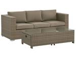 Lounge Set BELLUNO 4-tlg Braun - Silber