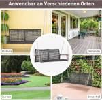 Schaukelbank 2-Sitzer Braun - Polyrattan - 68 x 54 x 131 cm