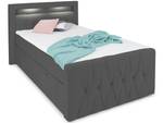 Bett Valencia mit Schubladen Anthrazit - Breite: 140 cm