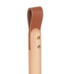 Eckiger Küchenrollenhalter aus Holz Braun - Holzwerkstoff - Echtleder - 13 x 35 x 13 cm