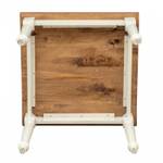 Table de Cuisine Country Imitation noyer - Blanc