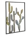 Tafel mit Kaktus Grün - Metall - 50 x 50 x 2 cm