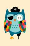 Tableau capitaine hibou 30 x 45 cm