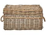 Korb GERASA 3-tlg Blau - Rattan - 56 x 30 x 30 cm