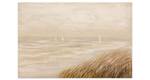 Acrylbild handgemalt Sehnsucht nach Meer Beige - Massivholz - Textil - 90 x 60 x 4 cm