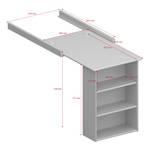 Anbauschreibtisch Memphis Weiß
