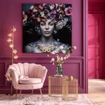 Bild Glas Flower Art Lady 120 x 120 cm