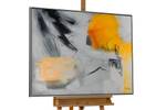 Gerahmtes Acrylbild Flammende Sehnsucht Grau - Orange - Massivholz - Textil - 102 x 77 x 5 cm