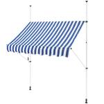 Store à pince 200x120 cm Bleu/Blanc Métal - Matière plastique - Textile - 120 x 307 x 200 cm