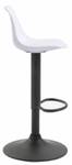 Tabouret de bar Kiel Lot de 2 Blanc - Noir