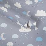 Blau Kinderzimmertapete Grau Wolken Wei脽