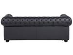 Chesterfield Sofa CHESTERFIELD 2-tlg Schwarz - Braun - 195 x 70 x 90 cm