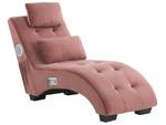 Chaiselongue SIMORRE Schwarz - Pink - Silber