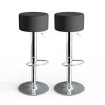 Tabourets de bar noir lot de 2 38 x 73 x 33 cm