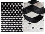 Tapis patchwork MALDAN Beige - Noir - Crème - Blanc - 200 x 140 x 140 cm