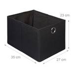 Tabouret de rangement pliant en lin Noir