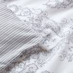 Bettbezug-Set mit Toile-De-Jouy-Muster Grau - Textil - 200 x 1 x 200 cm