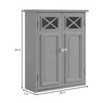 Armoire Murale Pour Salle De Bain Gris - Bois manufacturé - 18 x 61 x 51 cm