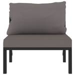 Mittelsofa 49398 Grau - Metall - Polyrattan - 64 x 64 x 68 cm