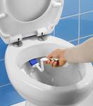 WC-Reinigung Winkelbürste und Behälter Weiß - Kunststoff - 5 x 23 x 9 cm
